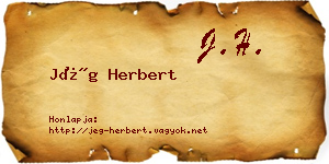 Jég Herbert névjegykártya